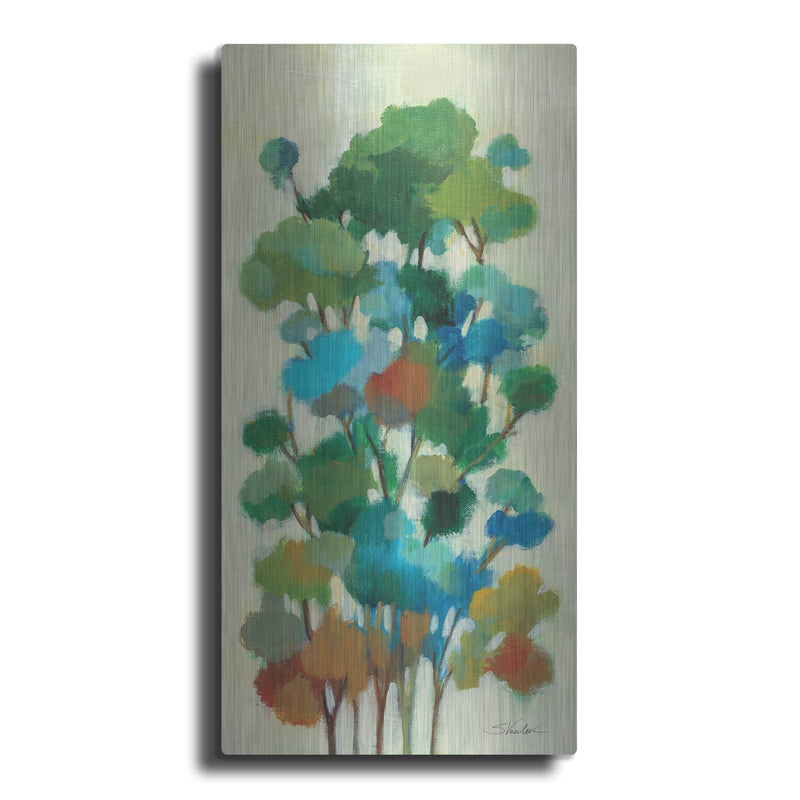 'Green Branches 1' by Silvia Vassileva – Metal Wall Art