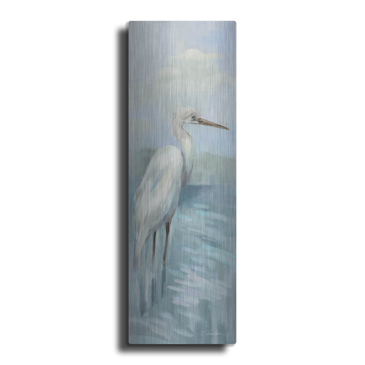 'Heron 1 Light' by Silvia Vassileva – Metal Wall Art