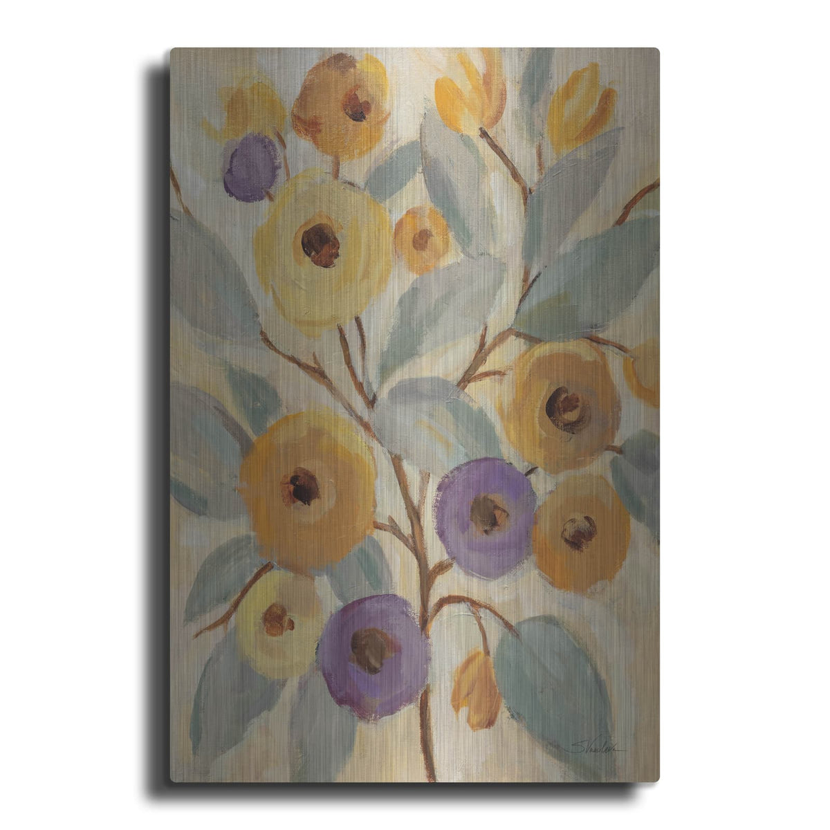 'Honeybloom Branches 1' by Silvia Vassileva – Metal Wall Art