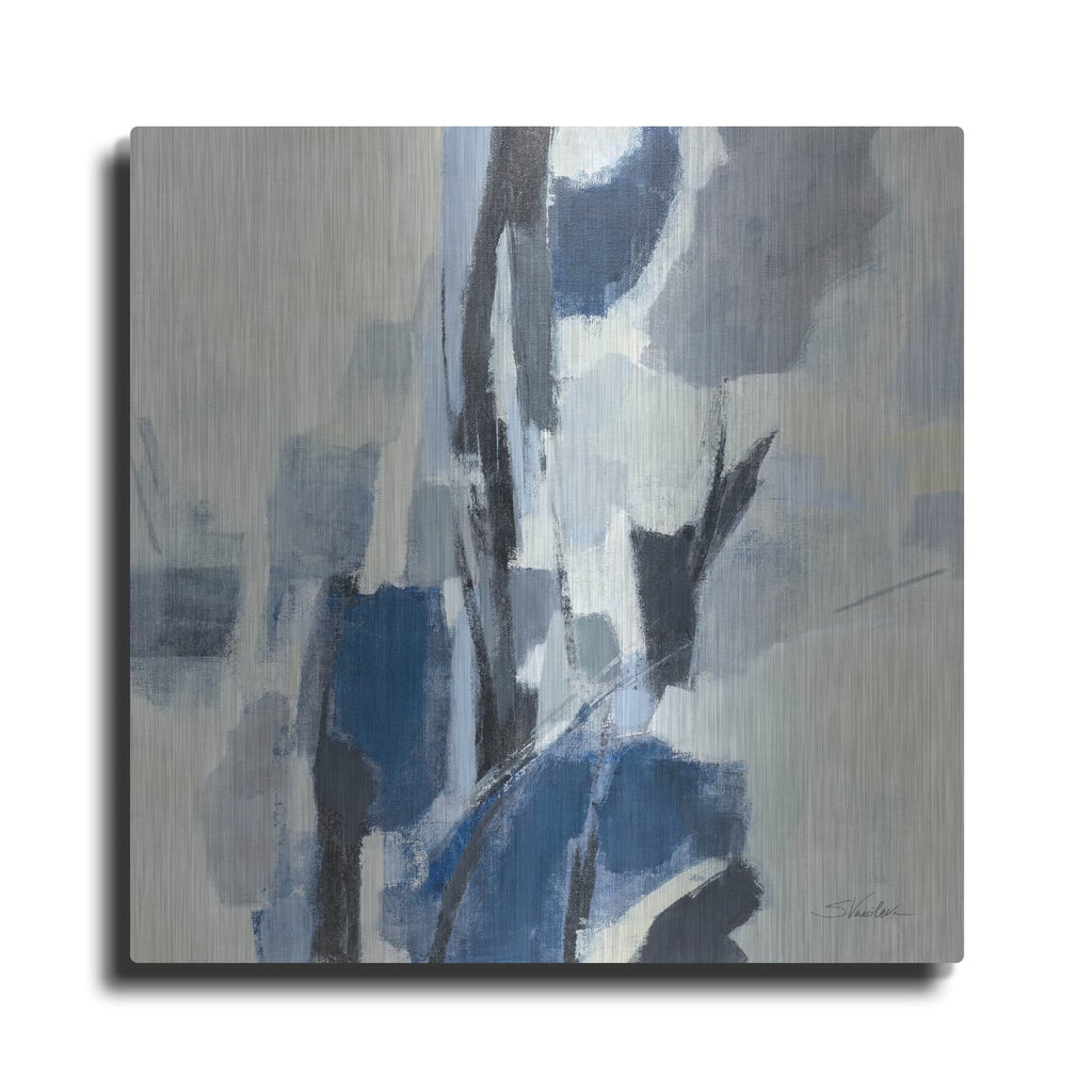 'Indigo Mosaic' by Silvia Vassileva – Metal Wall Art
