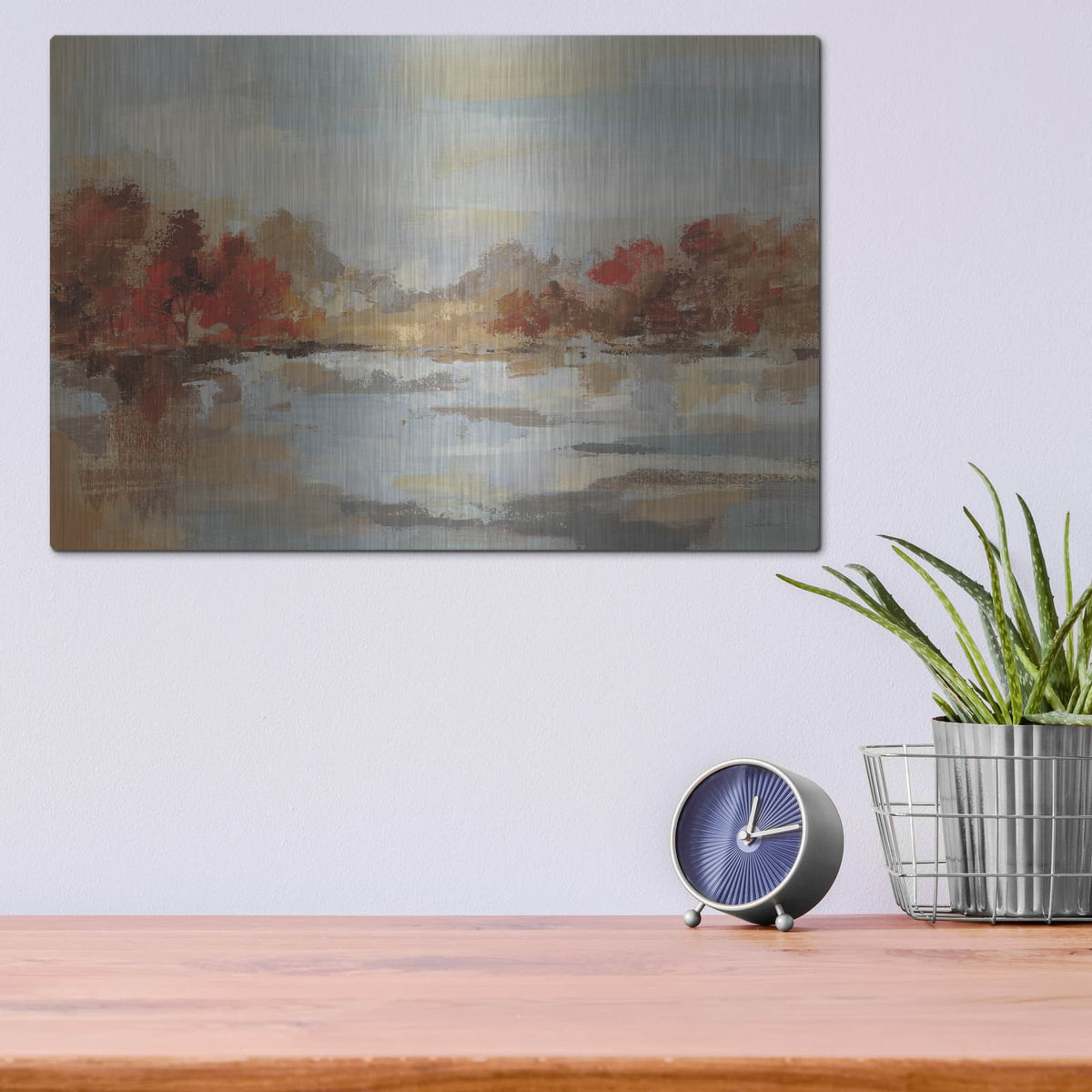 'Late Fall Reminiscence' by Silvia Vassileva – Metal Wall Art, 16x12 room view