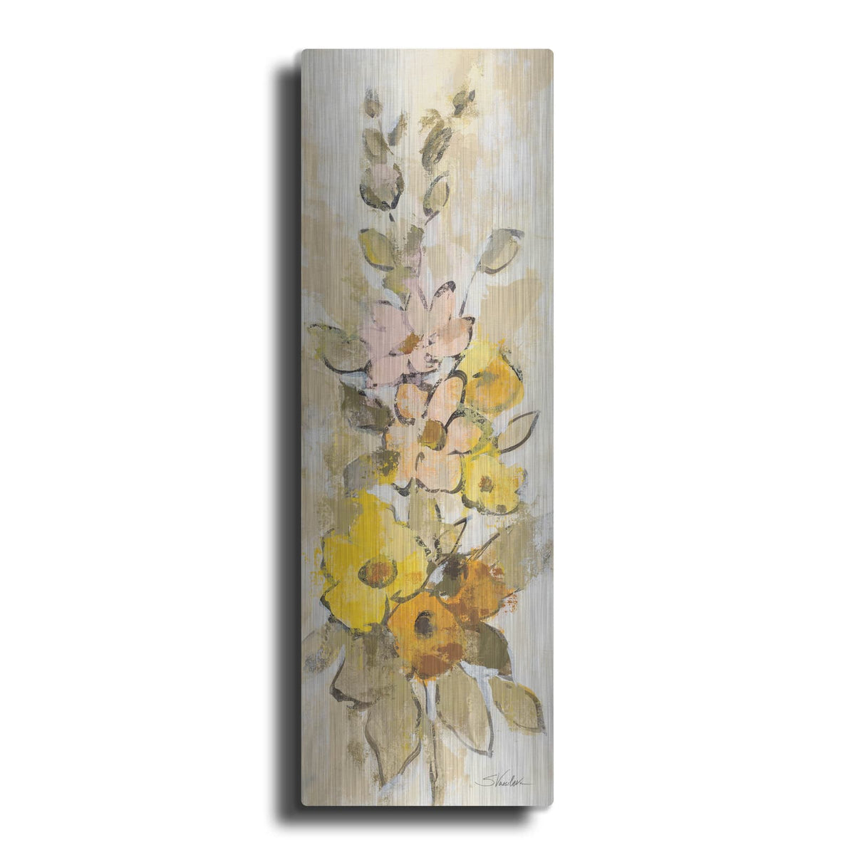 'Loose Bouquet Of Flowers 1 Light' by Silvia Vassileva – Metal Wall Art
