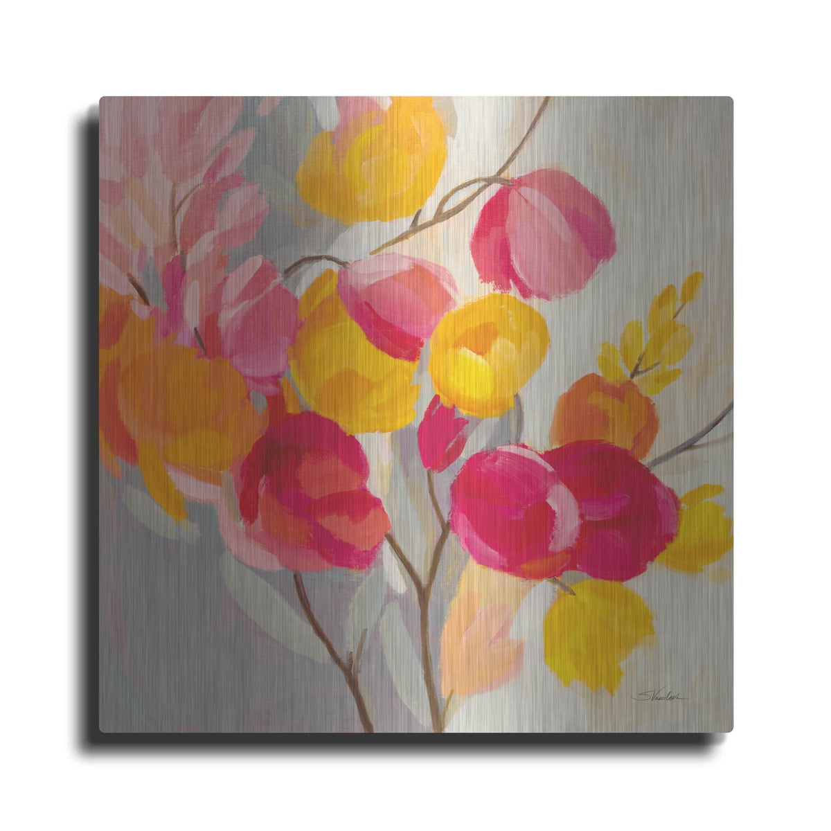 'Magenta Bloom 1' by Silvia Vassileva – Metal Wall Art