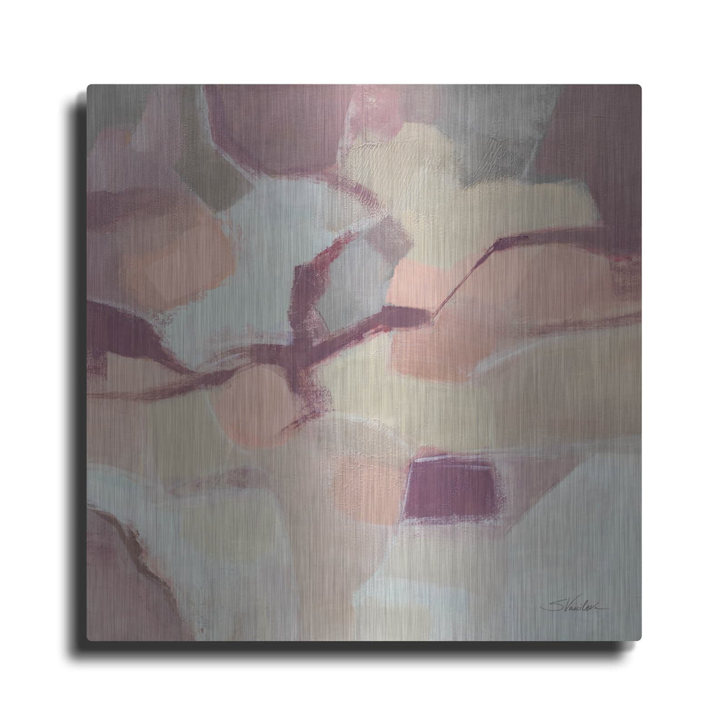 'Mauve Facets' by Silvia Vassileva – Metal Wall Art