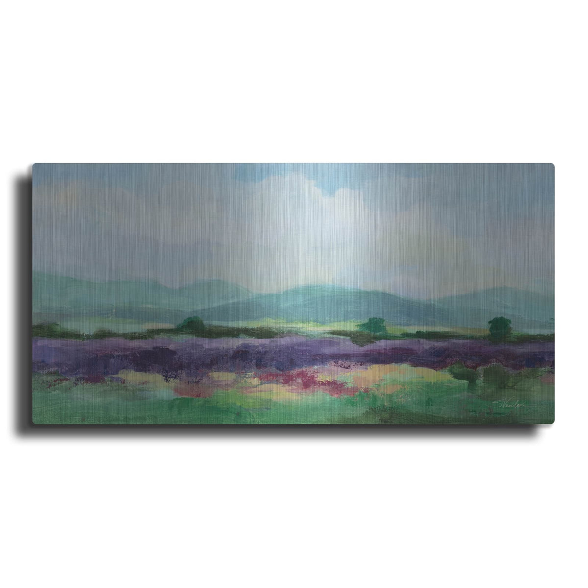'May Lavender Field 1' by Silvia Vassileva – Metal Wall Art