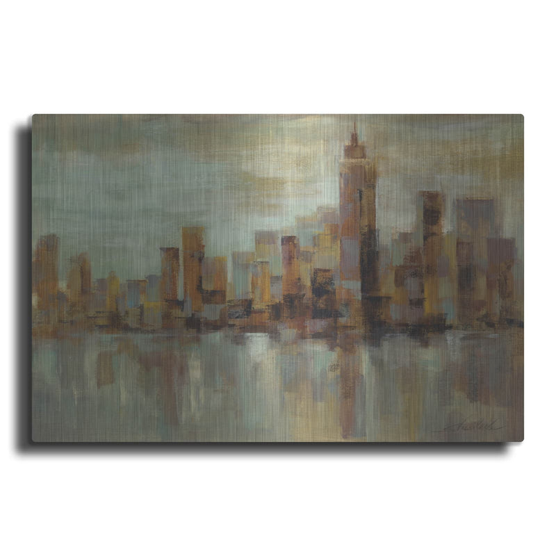 'Misty Day In Manhattan' by Silvia Vassileva – Metal Wall Art