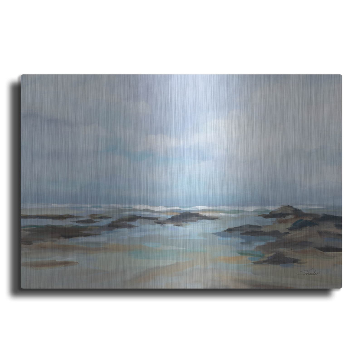 'Morning Beach' by Silvia Vassileva – Metal Wall Art