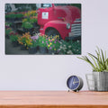'Floral Truck' by Dennis Frates – Metal Wall Art, 16x12 room view