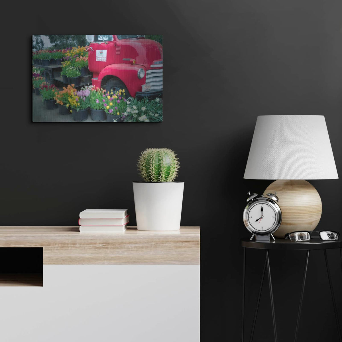 'Floral Truck' by Dennis Frates – Metal Wall Art, 24x16 room view