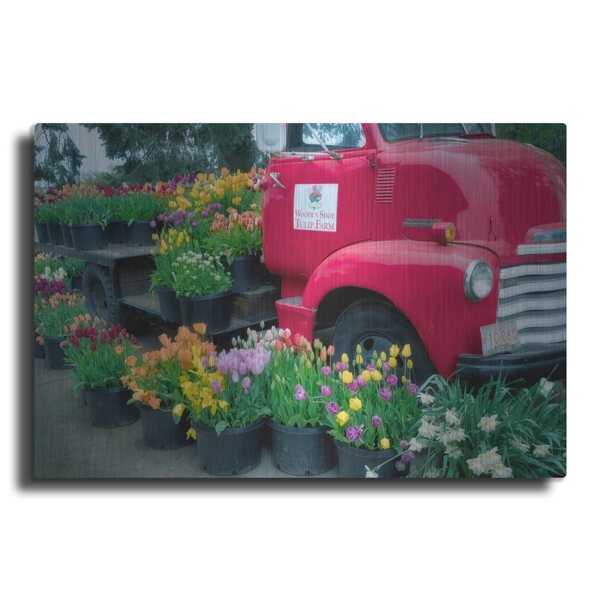 'Floral Truck' by Dennis Frates – Metal Wall Art