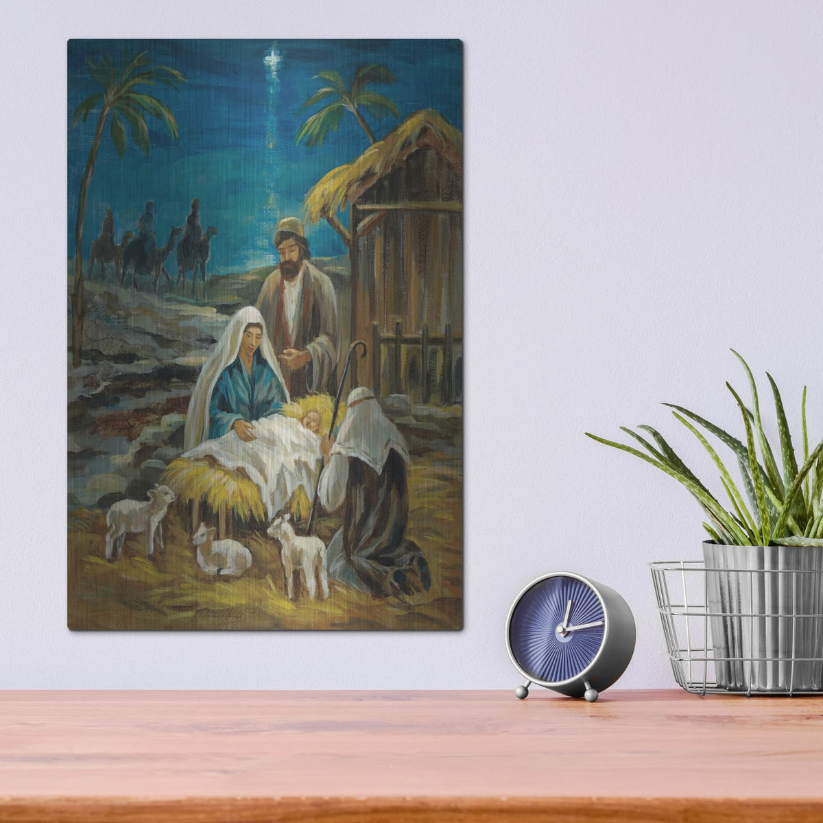 'Nativity Scene' by Silvia Vassileva – Metal Wall Art, 12x16 room view