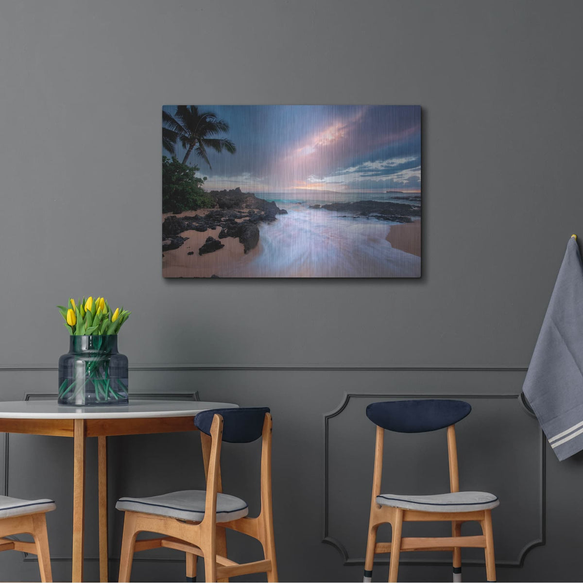 'Beach Calm' by Dennis Frates – Metal Wall Art, 36x24 room view