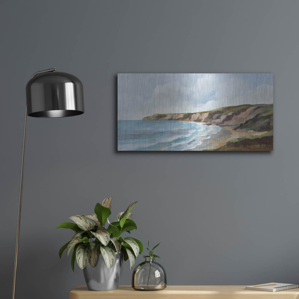 'Pacific Coast' by Silvia Vassileva – Metal Wall Art, 24x12 room view