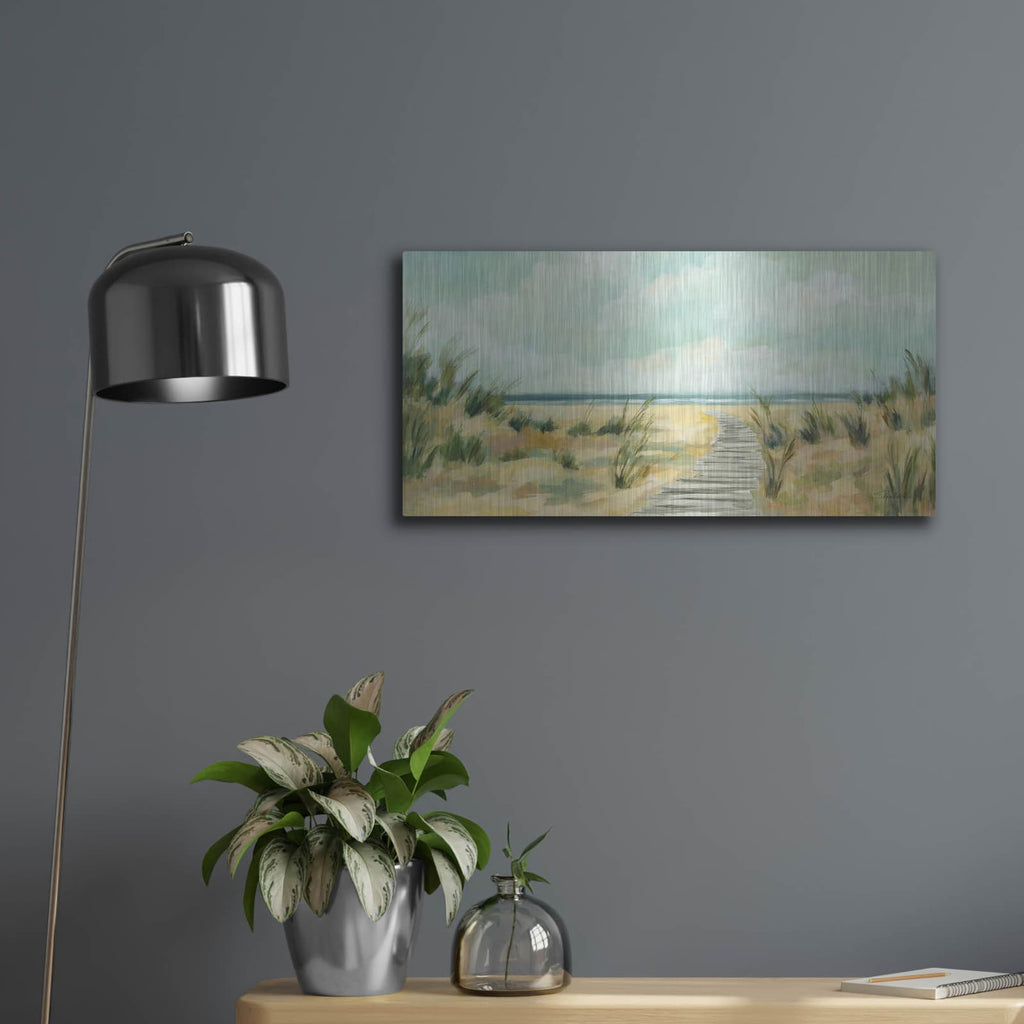 'Path Through The Dunes' by Silvia Vassileva – Metal Wall Art, 24x12 room view