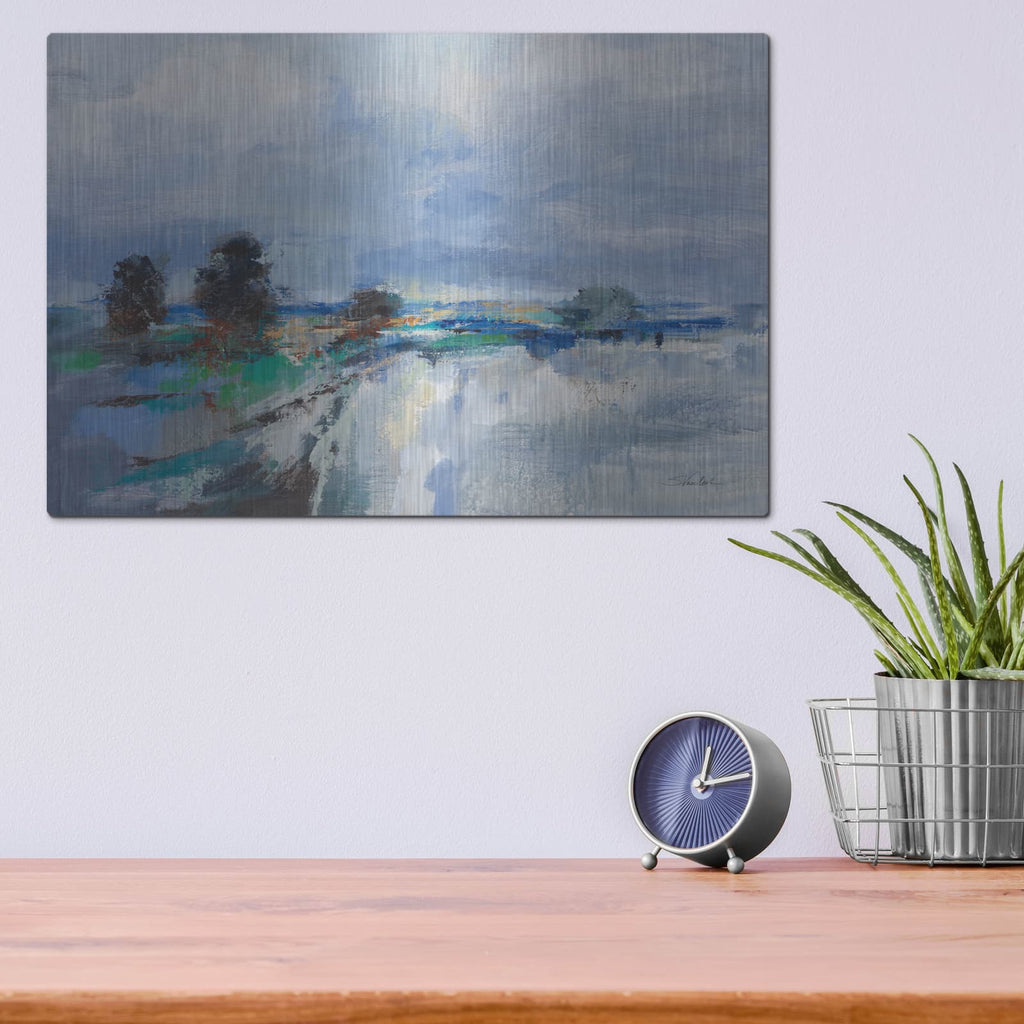 'Periwinkle Sky' by Silvia Vassileva – Metal Wall Art, 16x12 room view