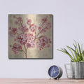 'Pink Cherry Branch 2' by Silvia Vassileva – Metal Wall Art, 12x12 room view