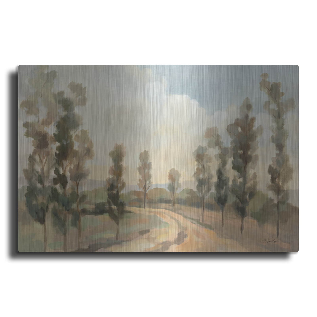 'Poplars by The Road' by Silvia Vassileva – Metal Wall Art