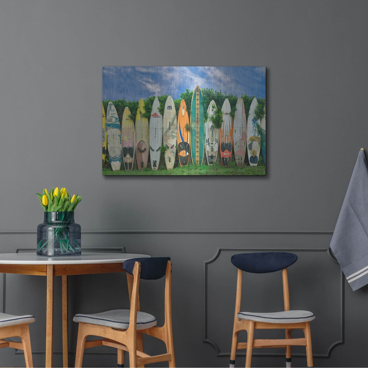 'Surfboards' by Dennis Frates – Metal Wall Art, 36x24 room view