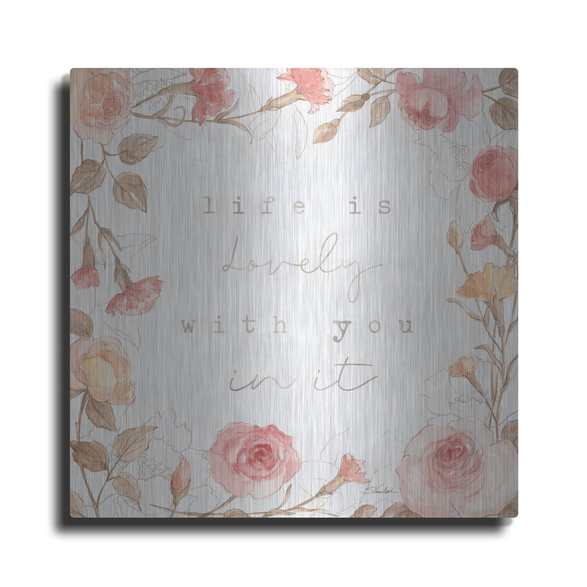 'Romantic Blooms 3' by Silvia Vassileva – Metal Wall Art