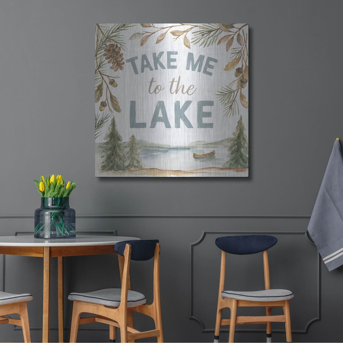 'Rustic Retreat 2' by Silvia Vassileva – Metal Wall Art, 36x36 room view