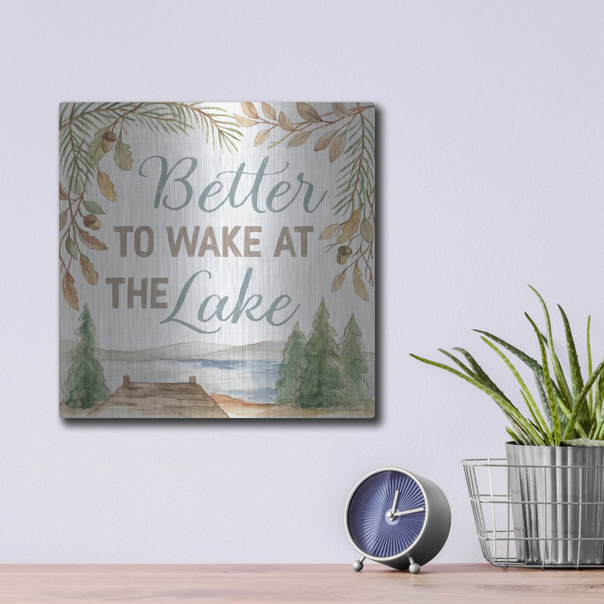 'Rustic Retreat 3' by Silvia Vassileva – Metal Wall Art, 12x12 room view