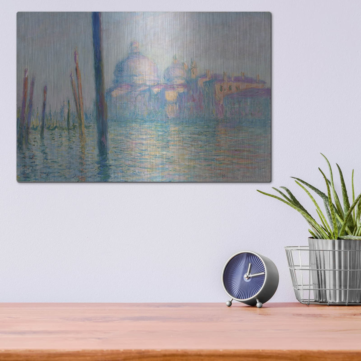 'Le Grand Canal' by Claude Monet – Metal Wall Art, 16x12 room view