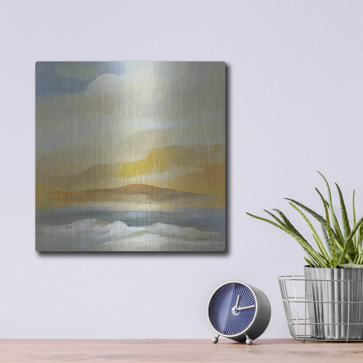 'Sandy Coast 1' by Silvia Vassileva – Metal Wall Art, 12x12 room view