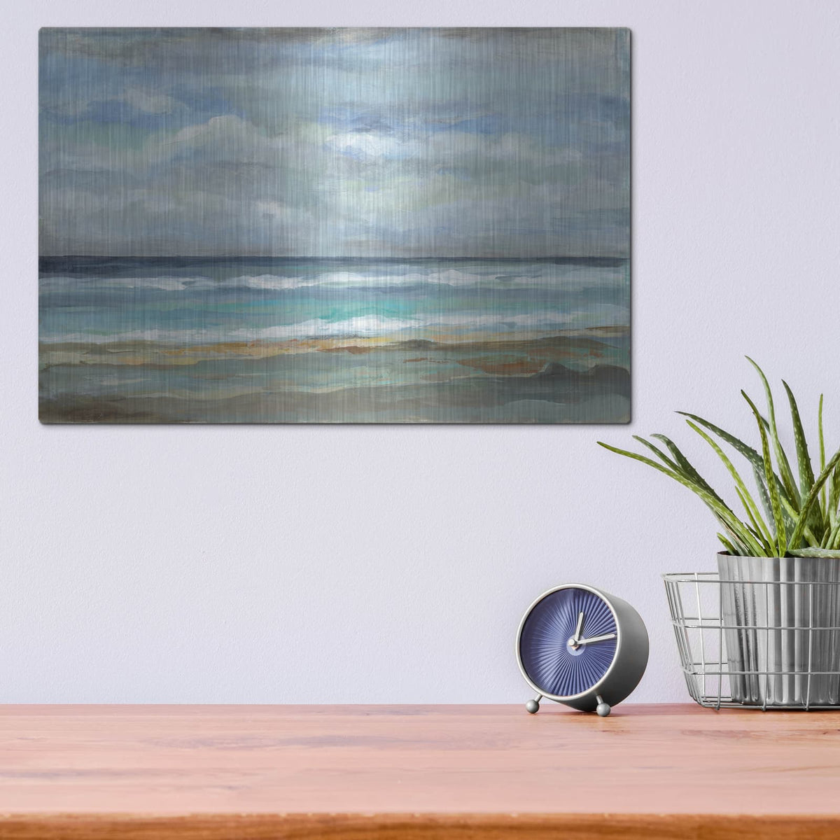 'Seashore' by Silvia Vassileva – Metal Wall Art, 16x12 room view