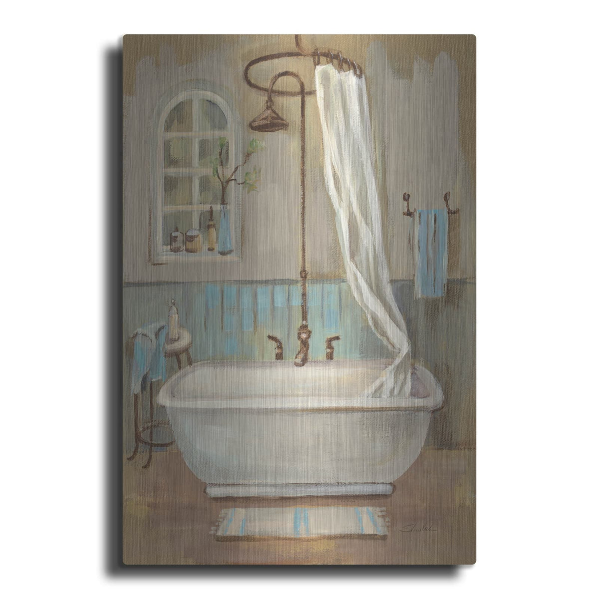 'Serene Bath 1' by Silvia Vassileva – Metal Wall Art