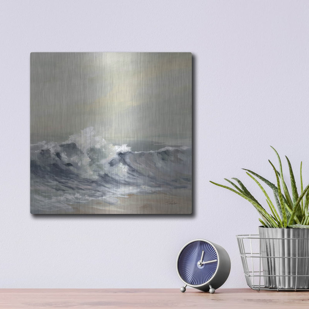 'Splashing Wave' by Silvia Vassileva – Metal Wall Art, 12x12 room view