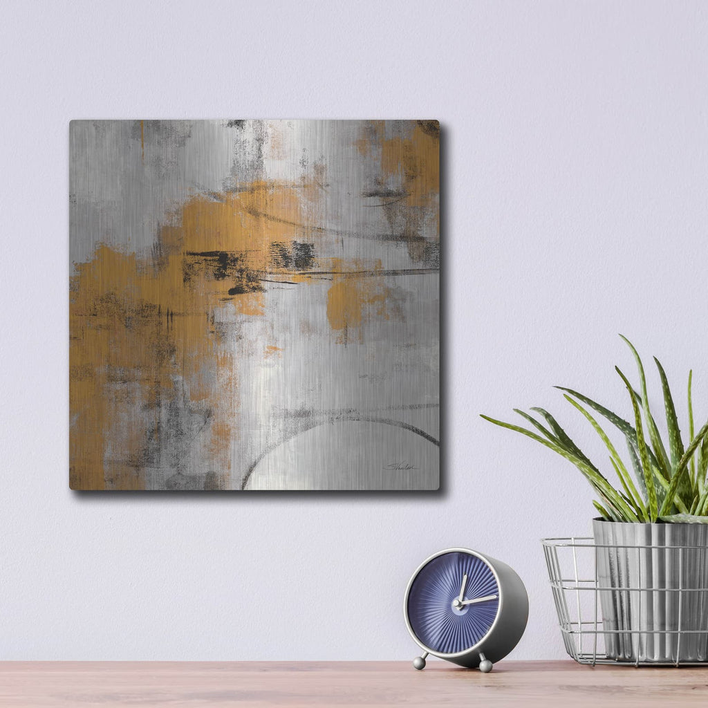 'Stone Gardens 2 Autumn' by Silvia Vassileva – Metal Wall Art, 12x12 room view