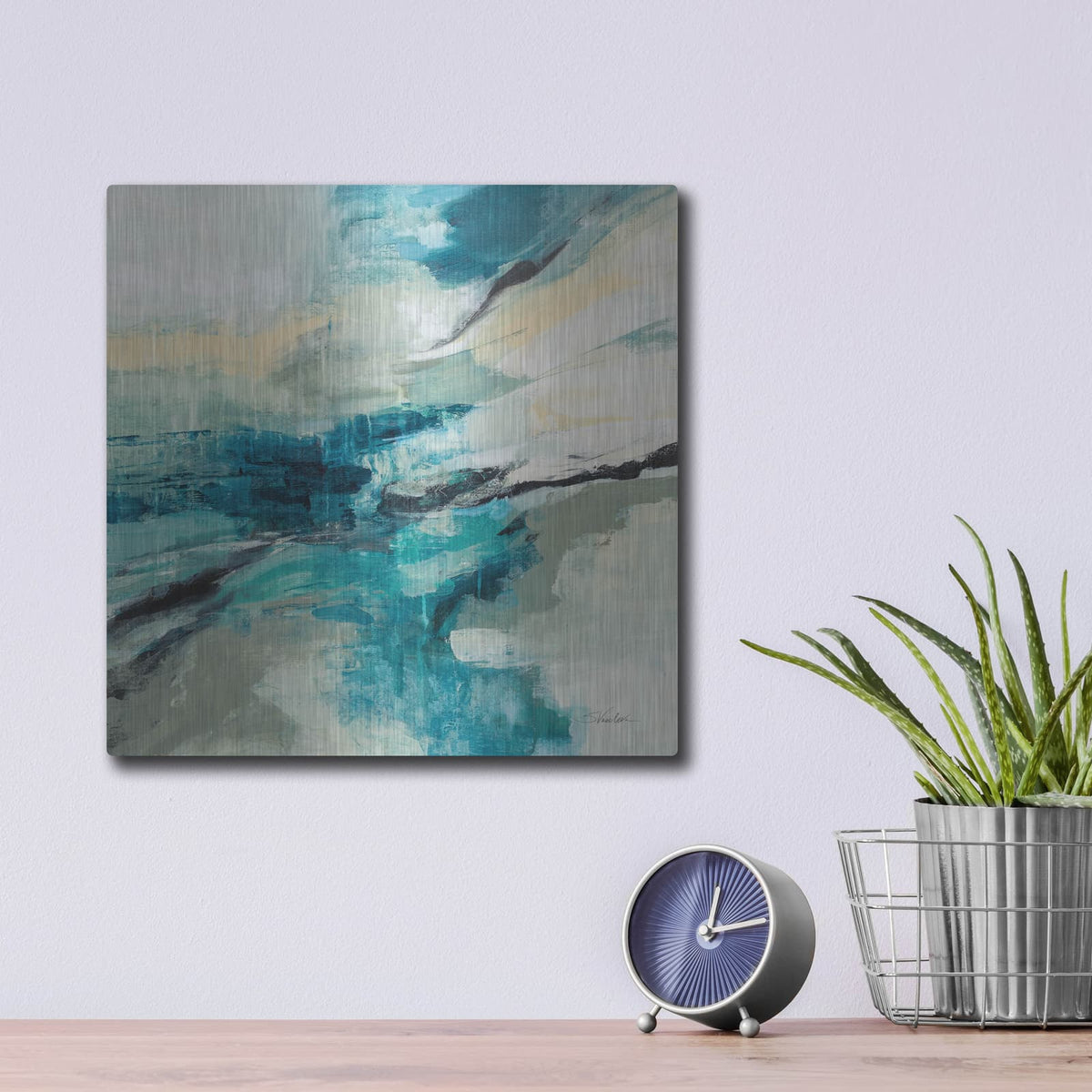 'Stream' by Silvia Vassileva – Metal Wall Art, 12x12 room view