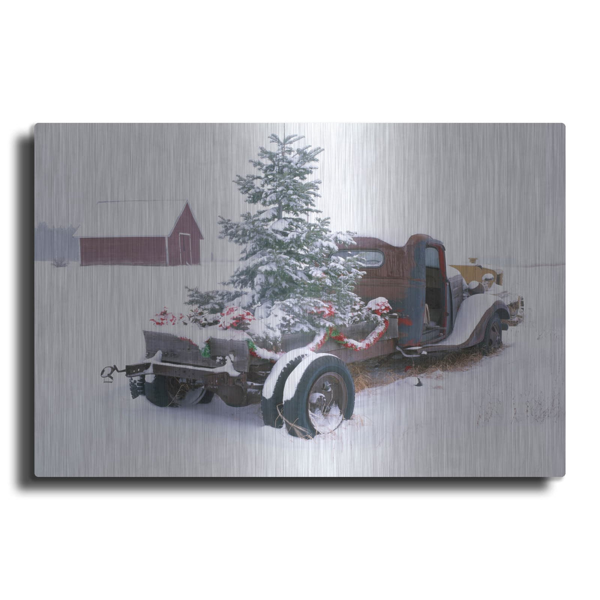'Christmas Truck' by Dennis Frates – Metal Wall Art