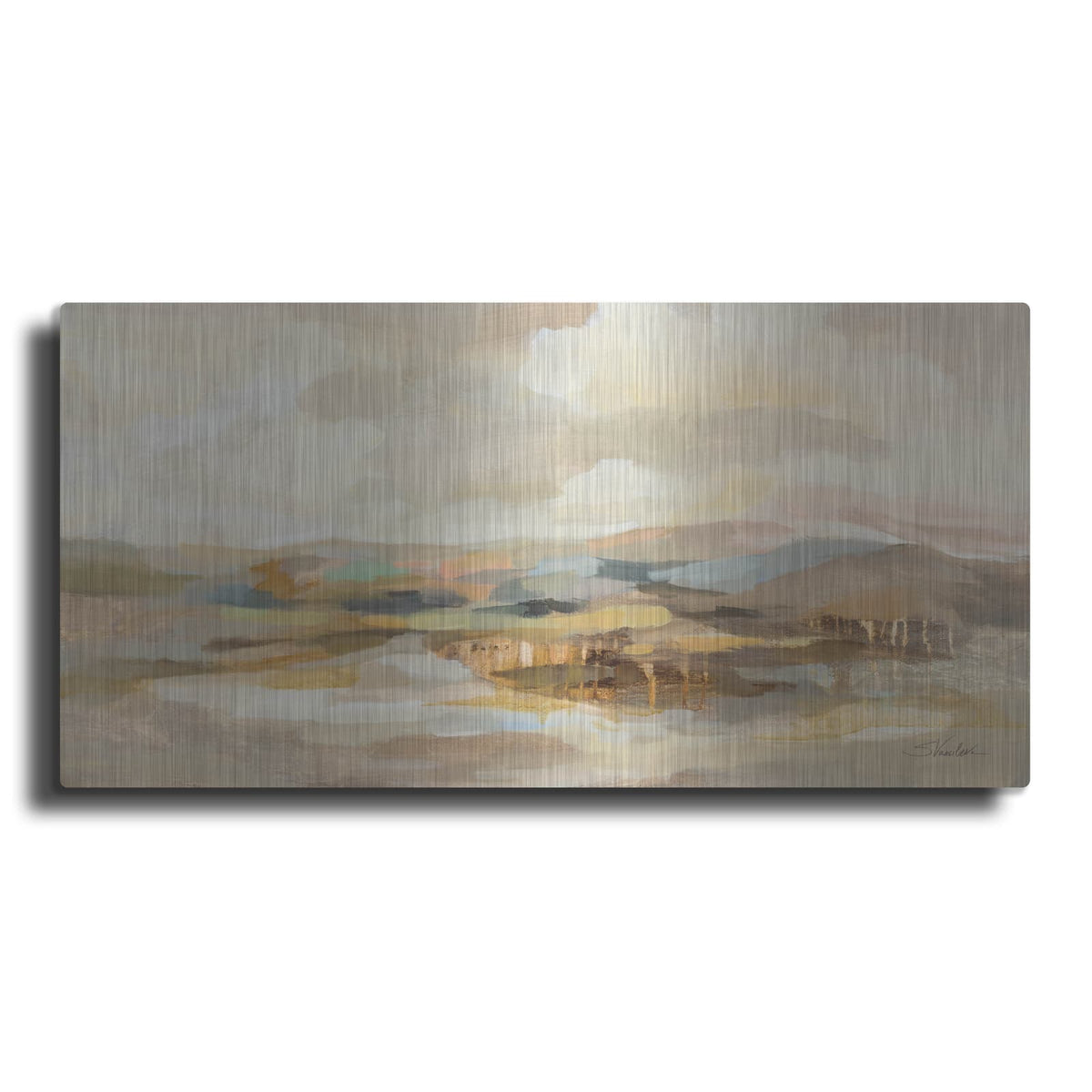 'Subtle Hillside View' by Silvia Vassileva – Metal Wall Art
