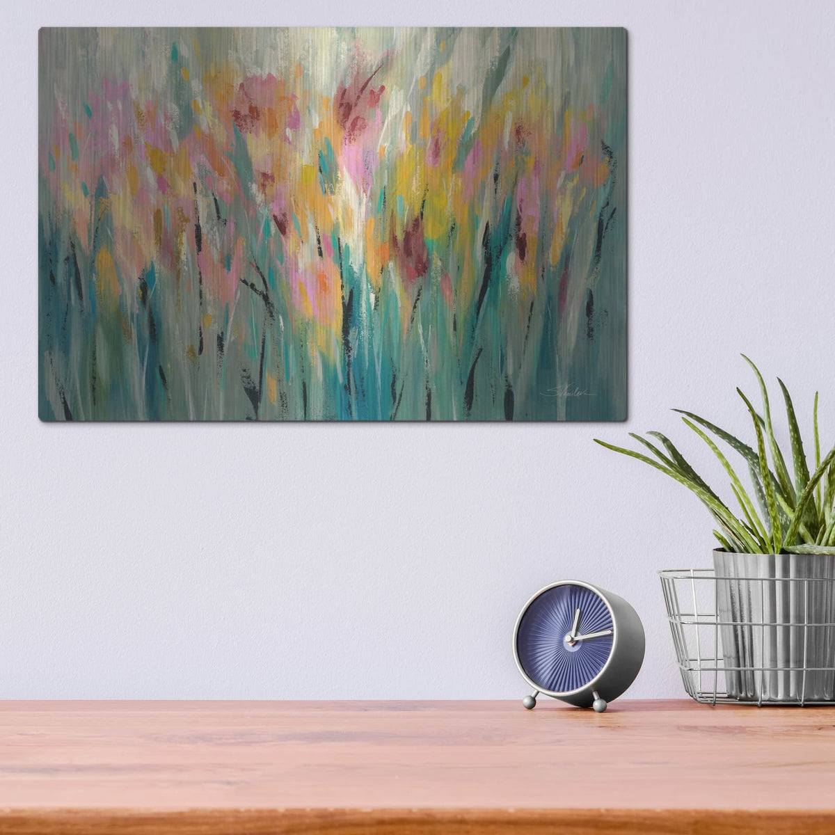 'Summer Garden Joy' by Silvia Vassileva – Metal Wall Art, 16x12 room view
