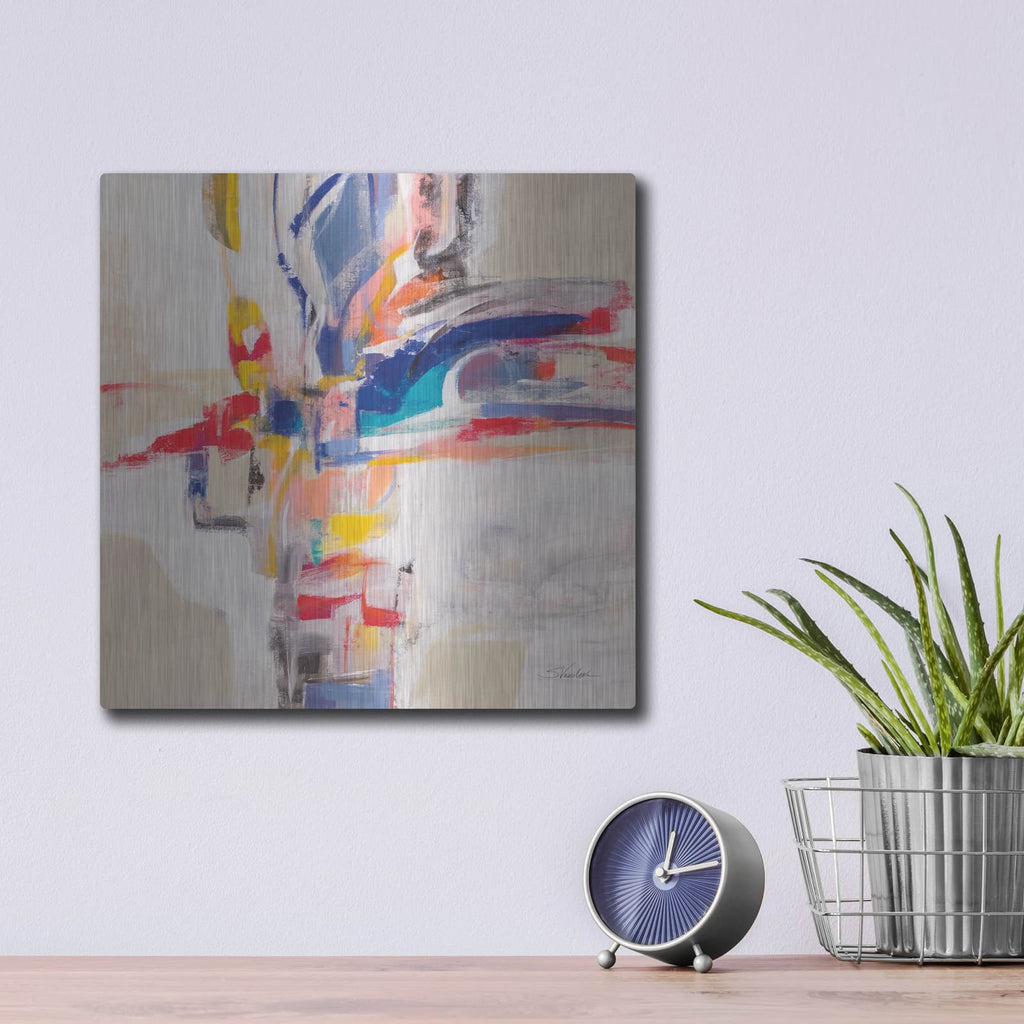 'Summer Pinwheel' by Silvia Vassileva – Metal Wall Art, 12x12 room view