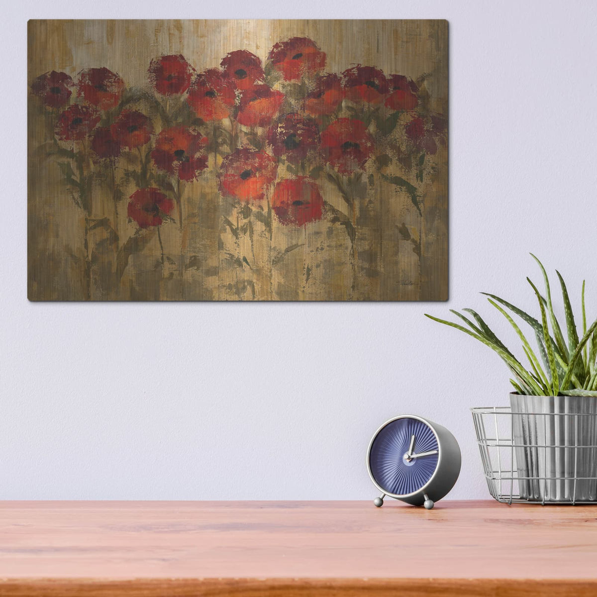 'Sunshine Florals' by Silvia Vassileva – Metal Wall Art, 16x12 room view
