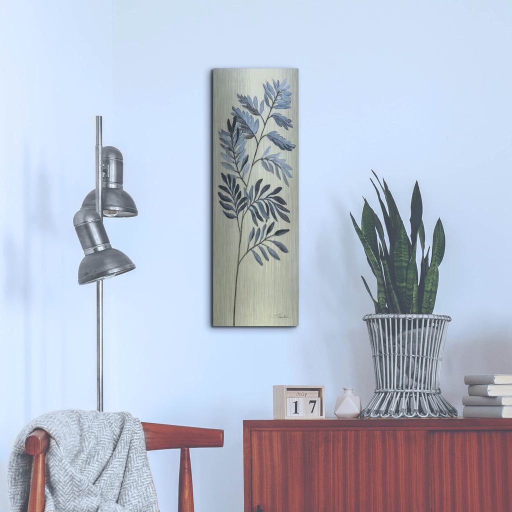 'Tall Fern 1' by Silvia Vassileva – Metal Wall Art, 12x36 room view