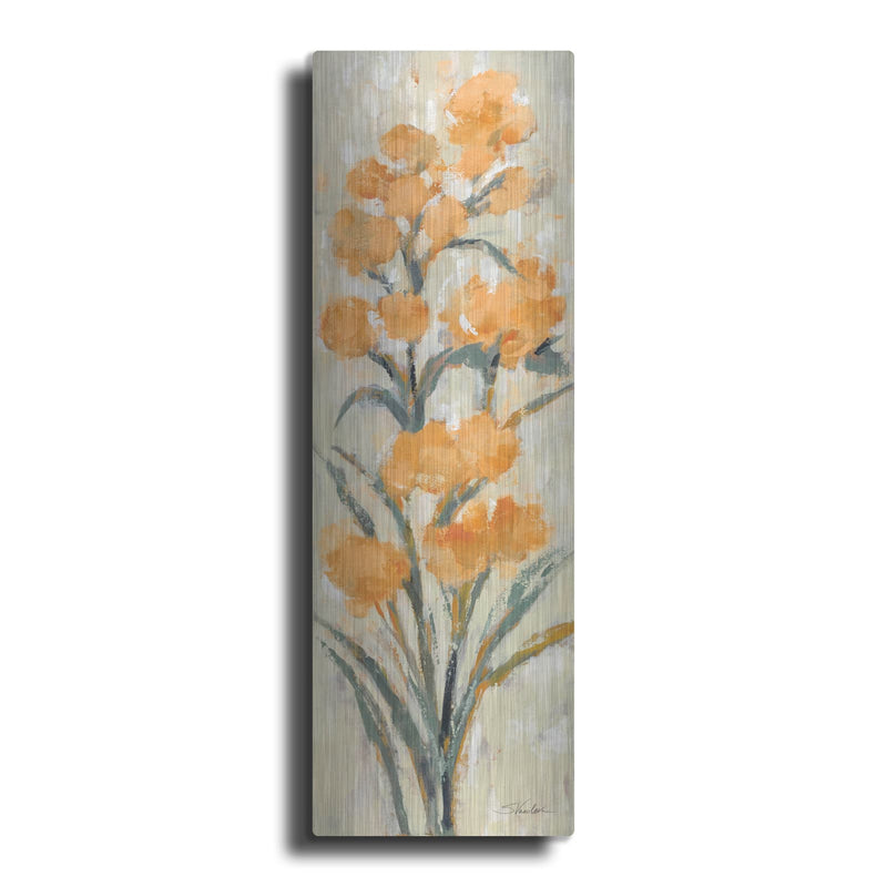 'Tall Tangerine Flowers 1' by Silvia Vassileva – Metal Wall Art