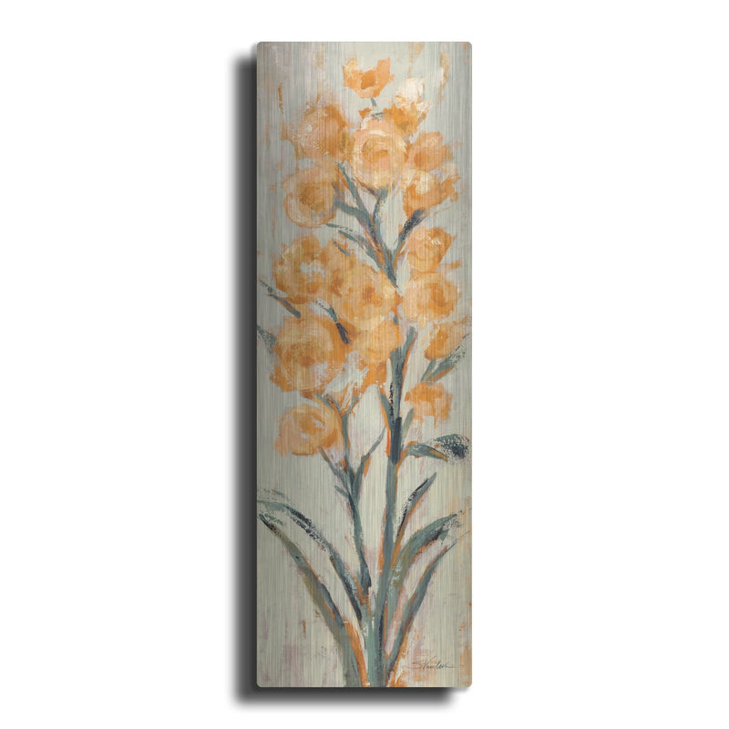 'Tall Tangerine Flowers 2' by Silvia Vassileva – Metal Wall Art