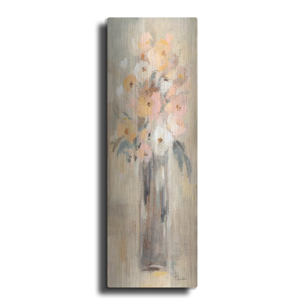 'Textured Floral 2' by Silvia Vassileva – Metal Wall Art