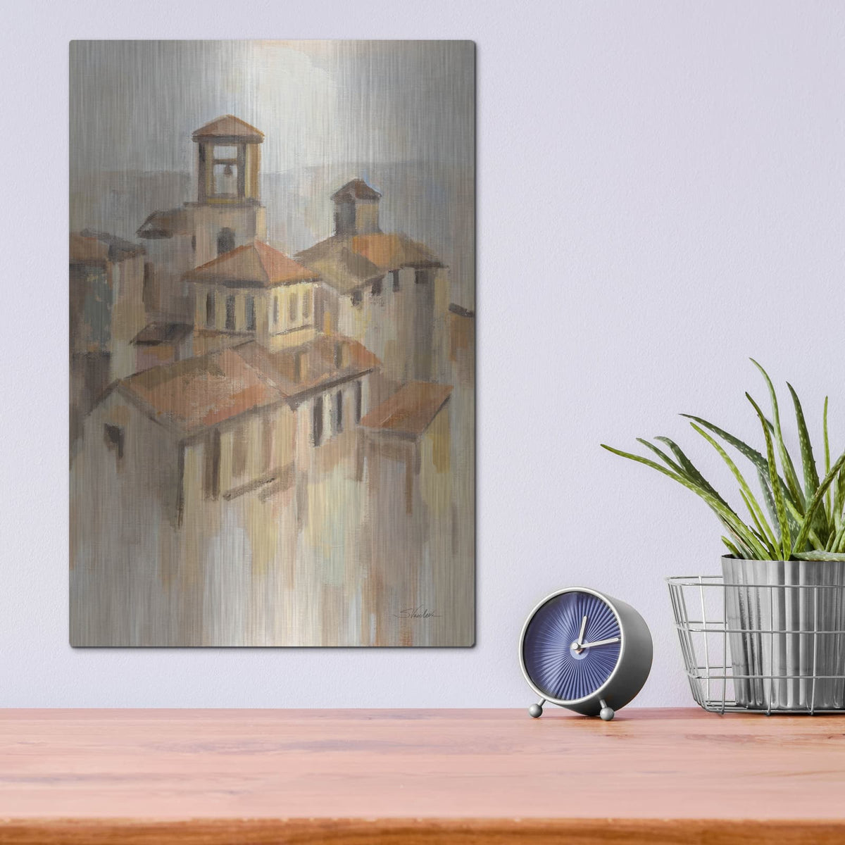 'Town In Umbria 1' by Silvia Vassileva – Metal Wall Art, 12x16 room view