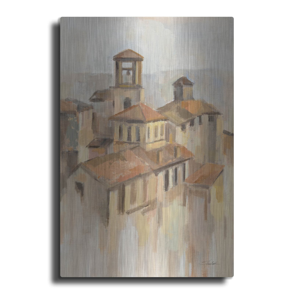 'Town In Umbria 1' by Silvia Vassileva – Metal Wall Art