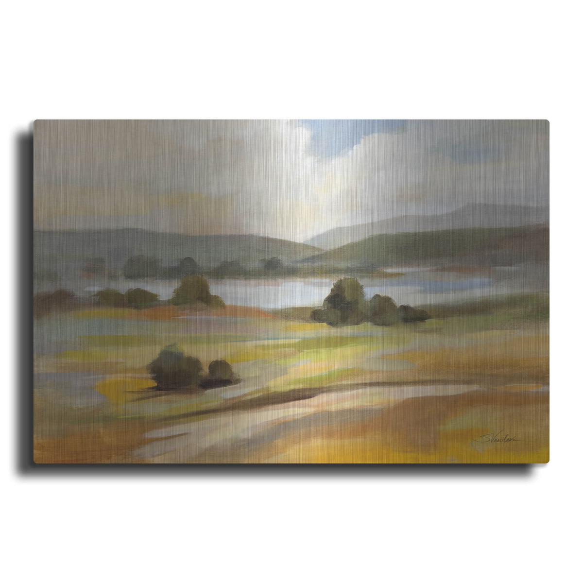 'Tranquil Landscape' by Silvia Vassileva – Metal Wall Art