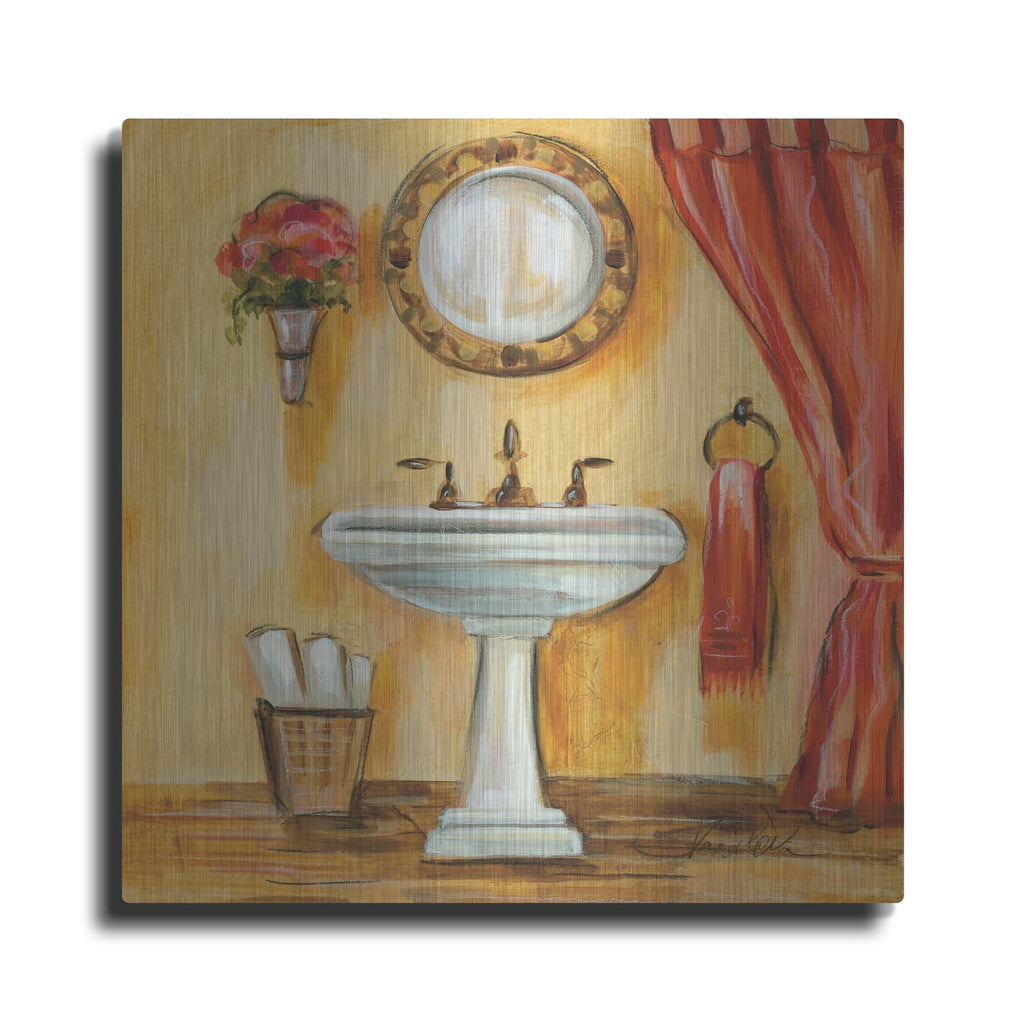 'Tuscan Bath 4' by Silvia Vassileva – Metal Wall Art