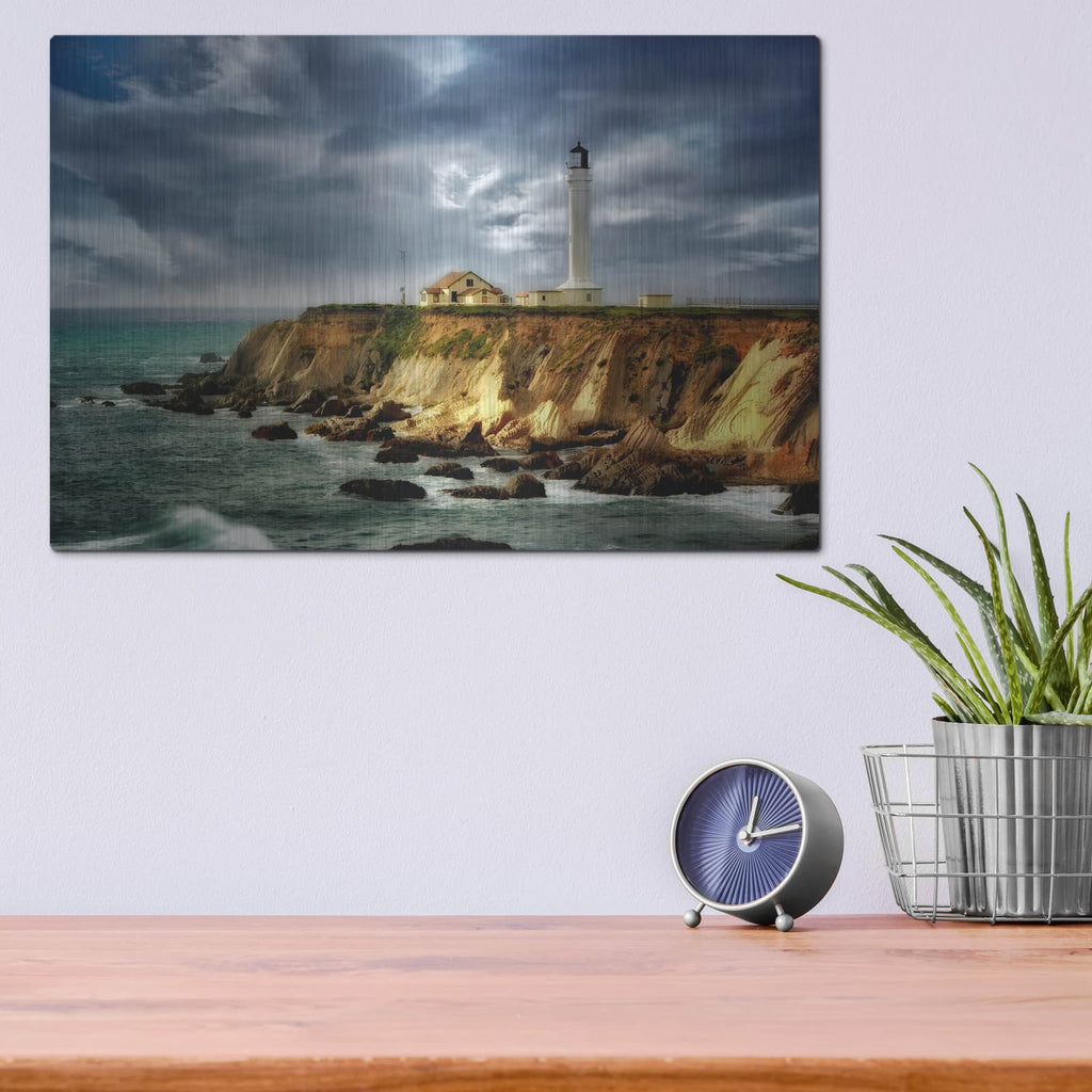 'Coastline Lighthouse' by Dennis Frates – Metal Wall Art, 16x12 room view