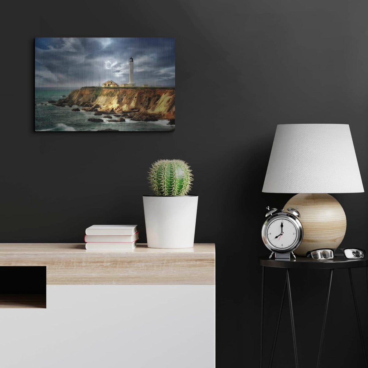 'Coastline Lighthouse' by Dennis Frates – Metal Wall Art, 24x16 room view
