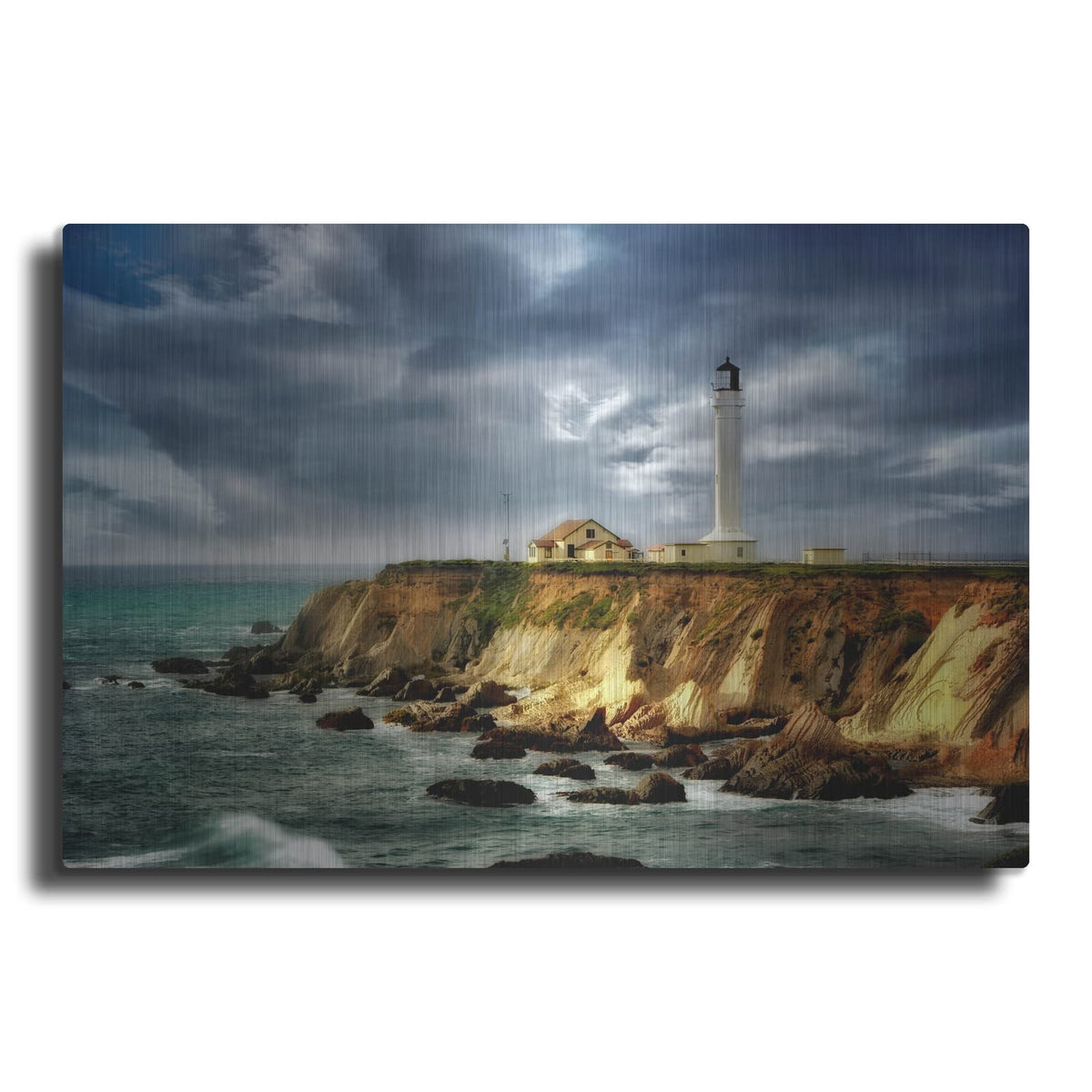 'Coastline Lighthouse' by Dennis Frates – Metal Wall Art