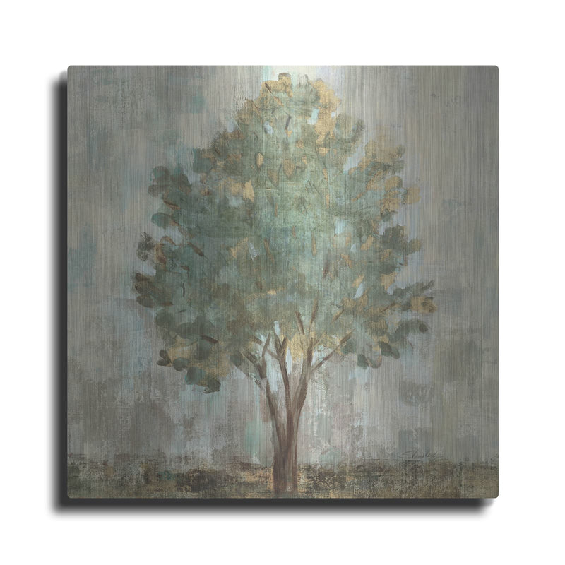 'Verdi Trees 2 Light Green C' by Silvia Vassileva – Metal Wall Art