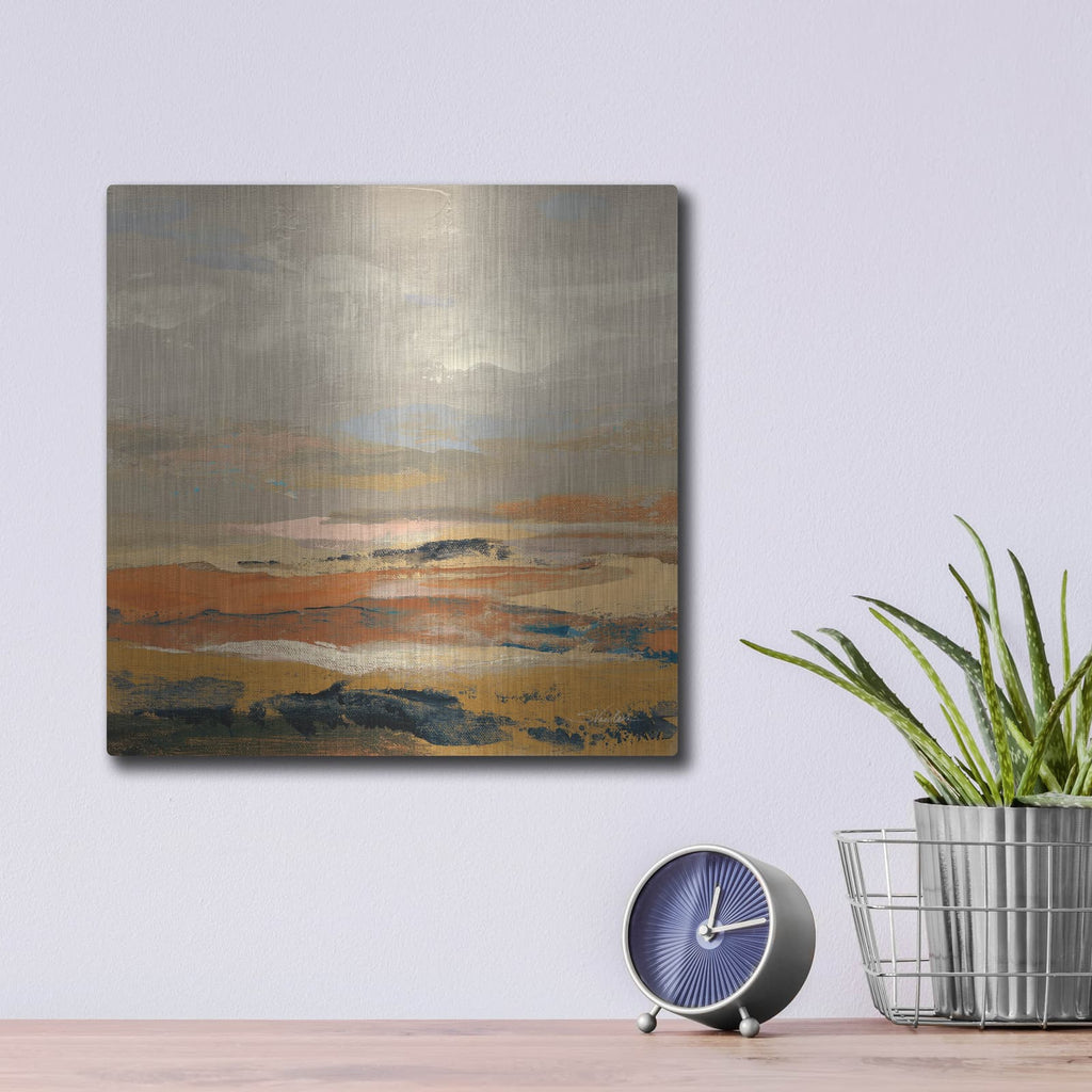'Warm Bay 2' by Silvia Vassileva – Metal Wall Art, 12x12 room view